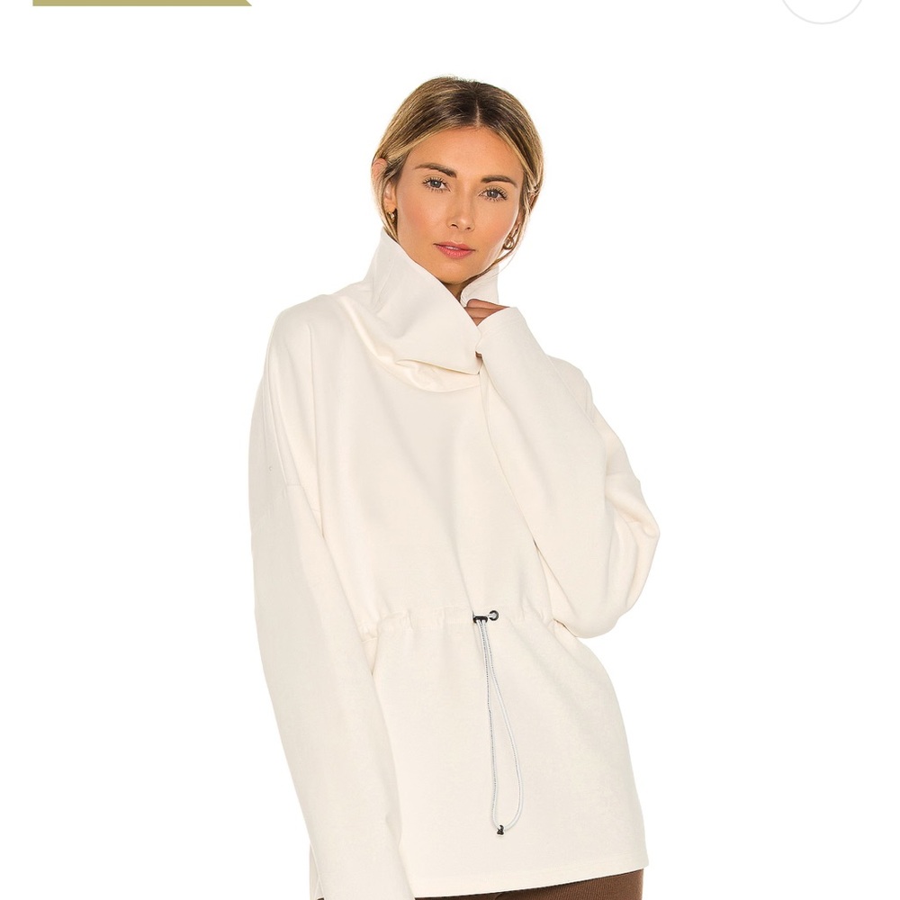 Varley Barton Cream Cowl Neck Sweatshirt
